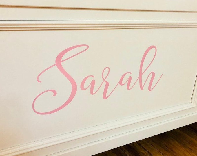 Nursery Name Decal: Personalized Vinyl Sticker (Custom Colors & Sizes)