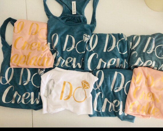 Matching Bridesmaid Racerback Tank Tops: Bachelorette Party Shirts
