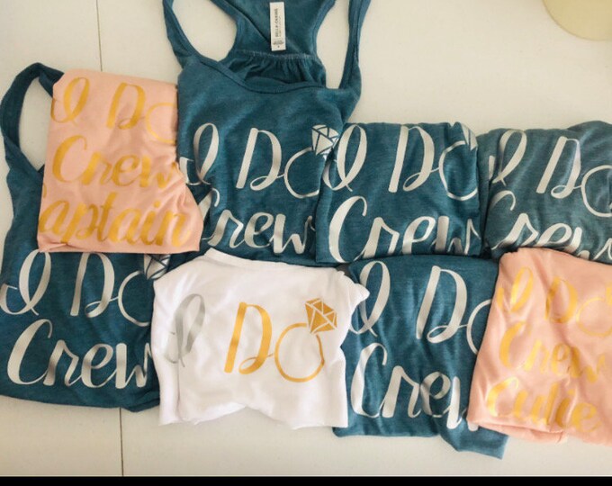 Matching Bridesmaid Racerback Tank Tops: Bachelorette Party Shirts