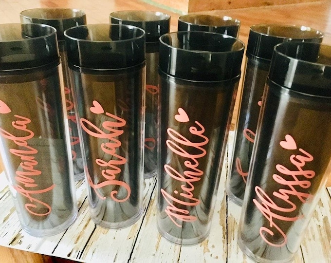 Bridesmaid Tumblers, Personalized Wedding Party Favors