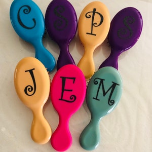 Mini hairbrush, Personalized brush, Travel brush, Brush with name, Cheer gifts, Gifts