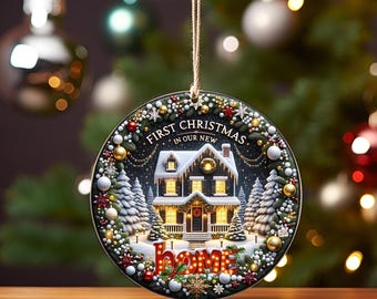 Personalized 'First Christmas in Our New Home' Ornament: Realtor Gift