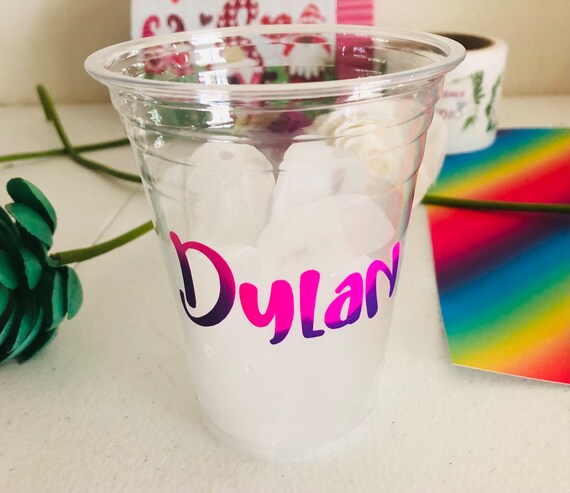 Vinyl Cup Decal: Color Changing Personalized Sticker (Cold Sensitive)