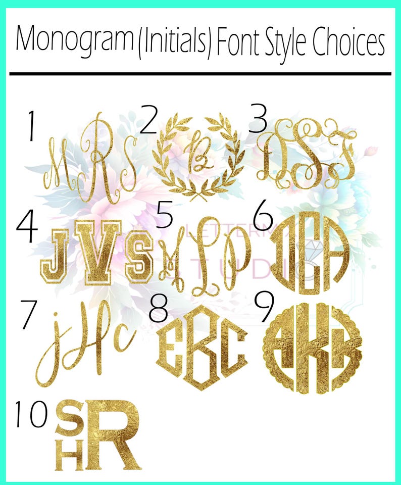 Monogram Bow Decal: Buffalo Plaid Pattern (Custom Sizes) image 4