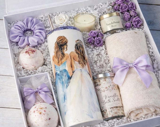 Lilac Bridesmaid Proposal Box: Self Care Gift Set
