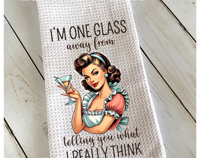 Funny Kitchen Towel: Waffle Weave Decor Gift