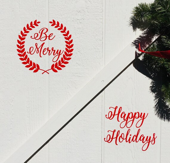 Christmas Door Decal: Custom Holiday Shed and Barn Decor