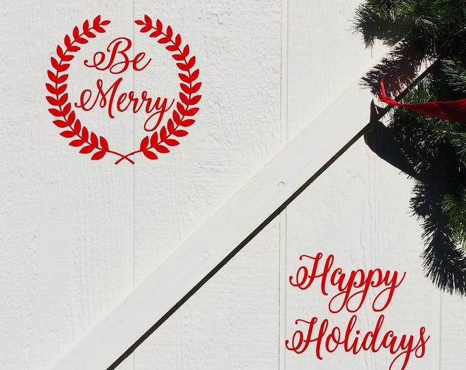 Christmas Door Decal: Custom Holiday Shed and Barn Decor