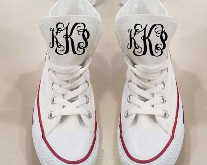 Iron-On Shoe Monograms: Custom Initials for Canvas Sneakers (DIY Kit)