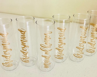 Plastic Stemless Wine Flute Sets, Affordable Bridesmaid Giftss, Gifts