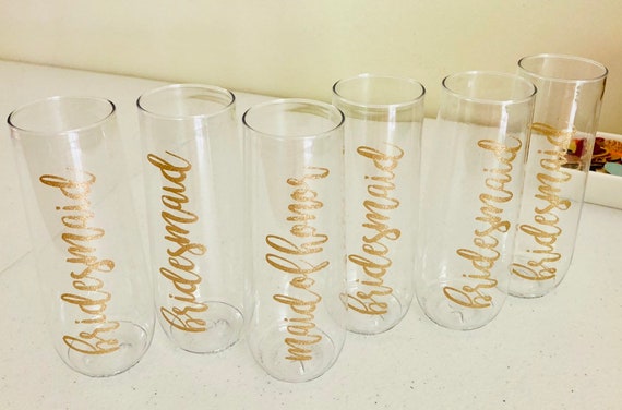 Plastic Stemless Wine Flute Sets, Affordable Bridesmaid Giftss, Gifts