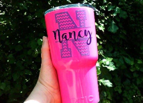 Vinyl Name Decal: Personalized Cup and Locker Stickers (Custom Colors)