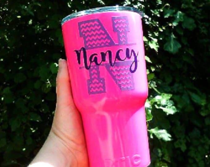 Vinyl Name Decal: Personalized Cup and Locker Stickers (Custom Colors)