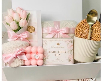 Mothers Day Self Care Gift Box – Cozy Blanket Gift Basket