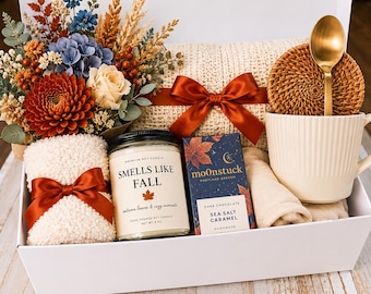 Nurse Graduation Gift - Self Care Gift Box – Cozy Blanket Gift Basket - Fall Gift Box