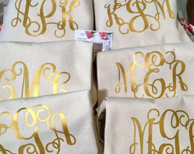 Gold Wedding Iron-Ons: Bridesmaid and Maid of Honor Titles