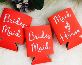 Personalized Bridal party invites, Bridesmaid proposal Can sleeve invite, Gifts