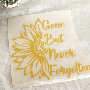 Sunflower Memorial  Car window decal, Memorial window sticker