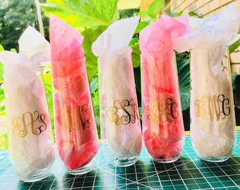 Personalized Plastic Champagne Flutes: Bridal Party, Quinceañera Gifts