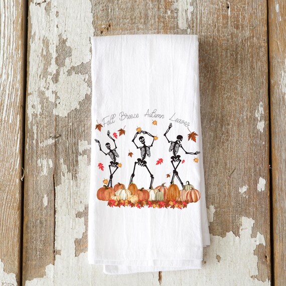 Halloween Towel, Trick or Treat, Funny Kitchen Towel: Waffle Weave Decor Gift