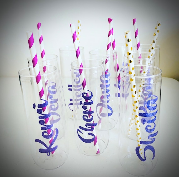 Personalized Stemless Champagne Flutes: Sweet 15, Mardi Gras Party