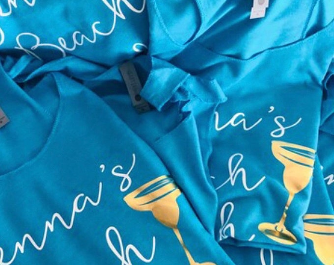 Personalized Bachelorette Party Tank Tops: Bridal Racerback Shirts