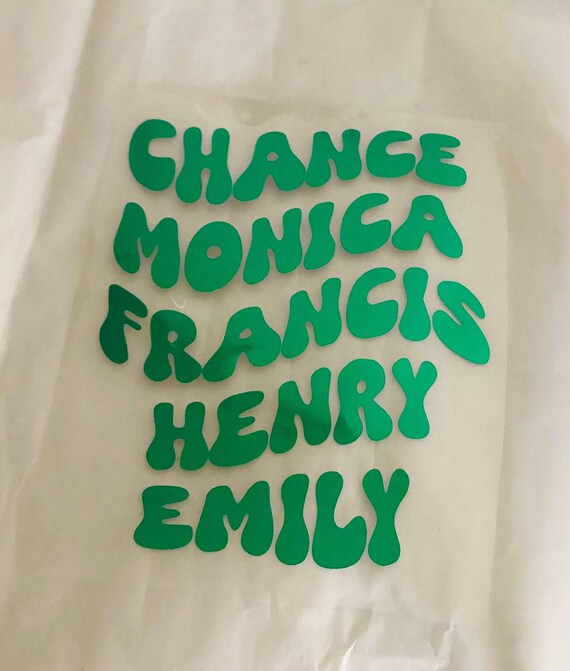 Family Name Iron-On: Stacked Vinyl Decals (Shirts, Pillows, Totes)