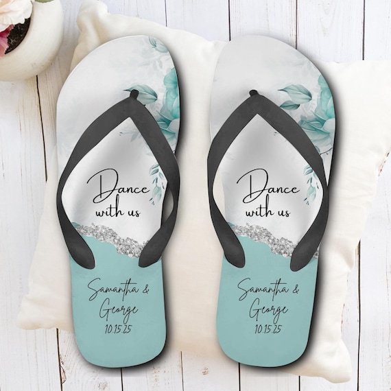 Personalized Wedding Flip Flops, Bridal Party Favors