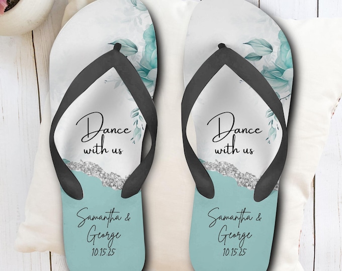 Personalized Wedding Flip Flops, Bridal Party Favors