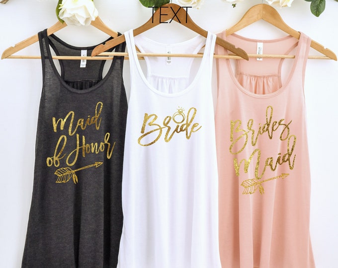 Bachelorette Party Racerback Tank Tops, Fast Bridesmaid Gifts under 25
