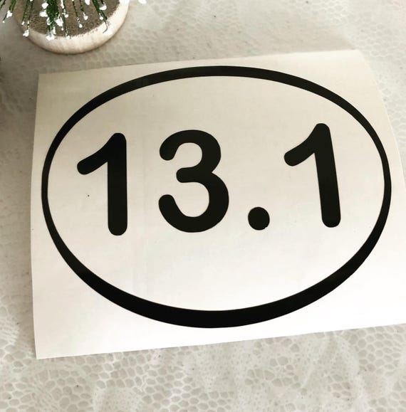 Half Marathon Car Sticker - 13.1 Vinyl Window Decal