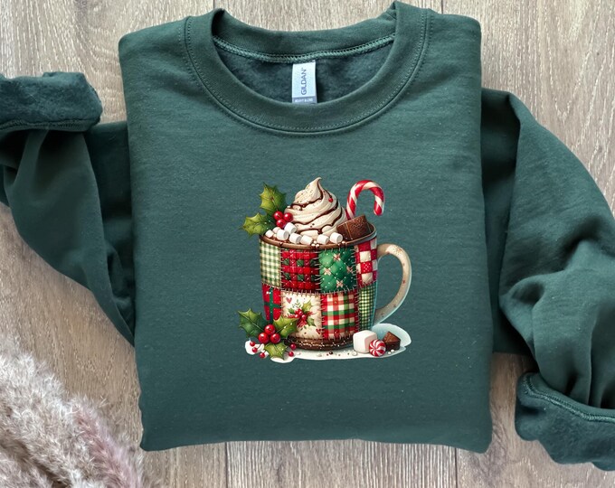 Christmas Sweatshirt, Patchwork Shirt, Family Matching Christmas Shirts