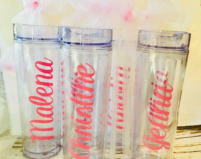 Personalized Bridal party favors, Custom tumblers, Gifts