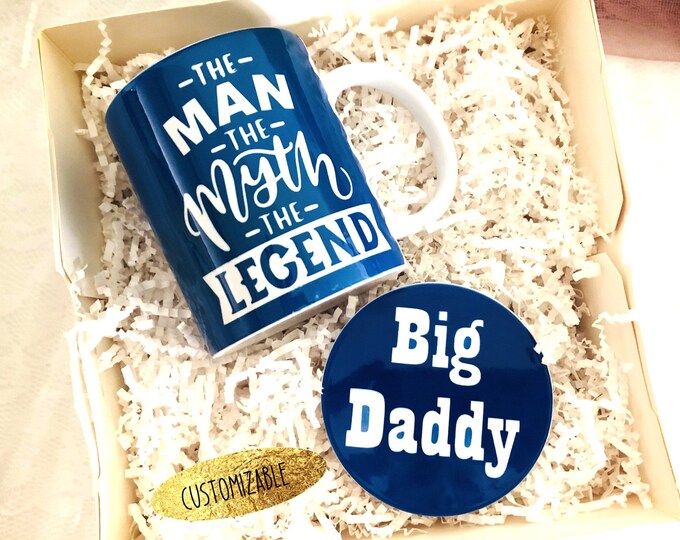 Father's Day Mug & Coaster Gift Set, 12 oz, with Gift Box