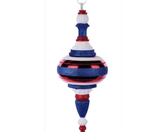 Patriotic Finial, Red White Blue Decor, Wreath making Supplies