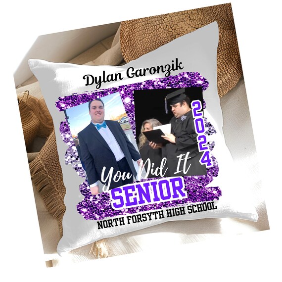 Graduation Pillow: Gift for Senior, Diploma Design (18x18)