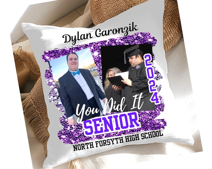 Graduation Pillow: Gift for Senior, Diploma Design (18x18)