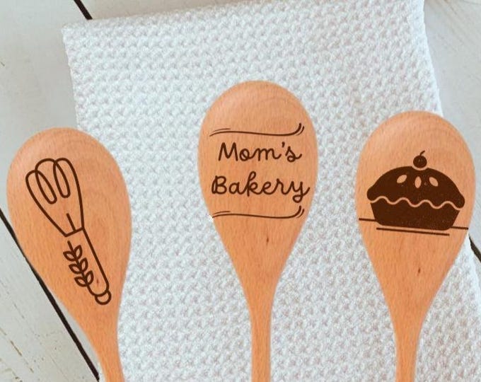 Wooden Spoon with name, Personalized Wooden Spoons, Christmas gift for baker