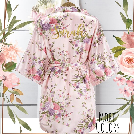 Bridal Party Robes, Satin Getting ready robes for Bridesmaids