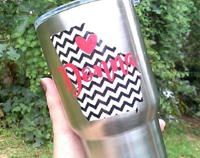 Georgia State Shape Decal, Personalized Name (Cup or Car Sticker)