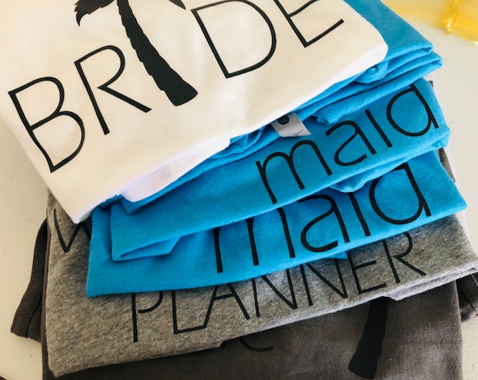 Beach Bachelorette Party Racerback Tank Tops: Last Minute bridesmaid gifts under 30 dollars
