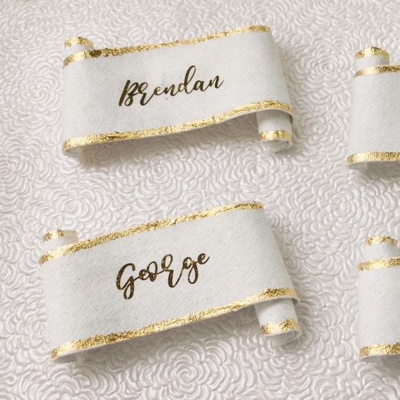 Scroll Guest name Cards – Calligraphy Guest Seating Tags – Handmade paper