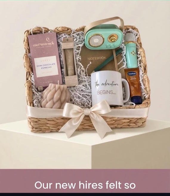 New Employee Welcome Gift Basket, Corporate Onboarding Gift