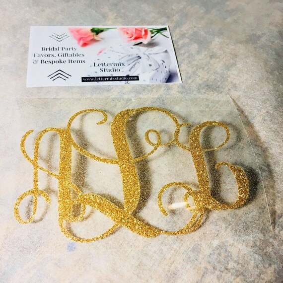 Glitter Monogram Iron On: DIY Heat Transfer for Shirts