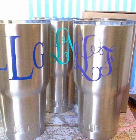 Fall Decals for Tumblers, Monogram Decal, Party Favors, Fall Décor