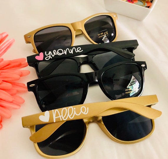 Personalized Sunglasses, Bridesmaid Gifts, Wedding favors for Guests in Bulk, Holiday Proposal Gifts