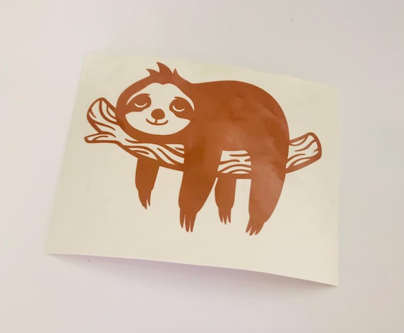 Sloth Car Decal: Fun Vinyl Sticker (For Windows, Cups)