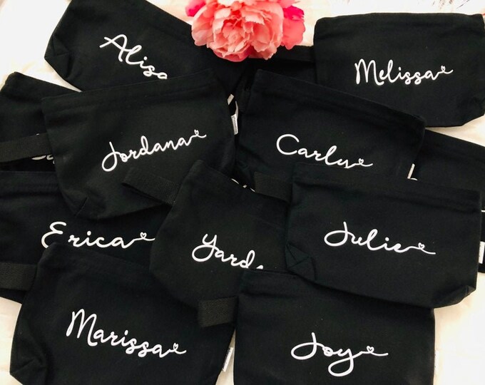 Personalized Bridesmaid Makeup Bags Gift, Gifts
