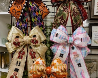 Bows Wreaths and Doors, Fall Bows