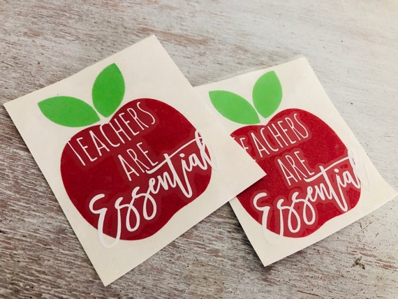 Teacher Apple Decal, Essential Teacher Gift